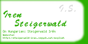 iren steigerwald business card